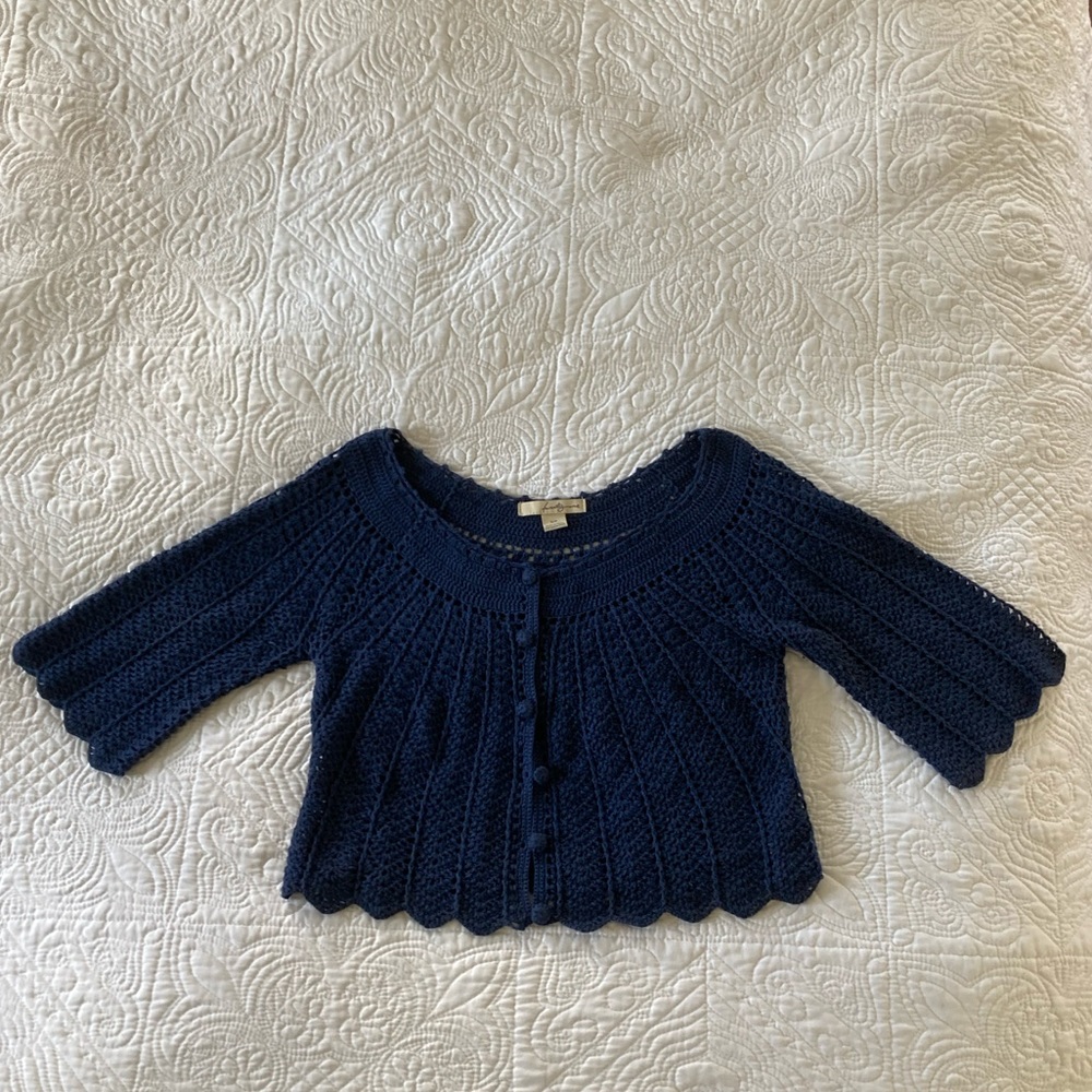Cropped Crocheted Cardi - Picture 3 of 4